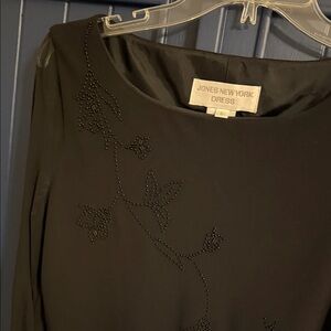 Jones New York Elegant Black Beaded Dress